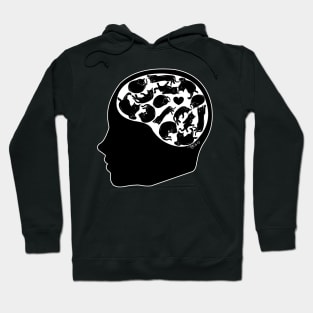 Cat on the brain (black) Hoodie